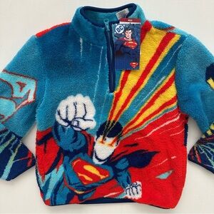 DC Superman Blue and Red Fleece Pullover Size M (8)